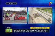 Atención conductores: cierran acceso a viaducto El Derby