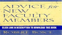 [PDF] Advice for New Faculty Members Popular Colection