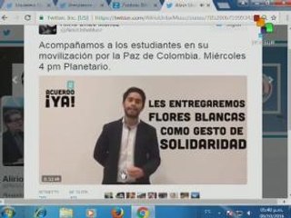 Colombianos convocan en redes sociales a marchar por la paz el 12-O