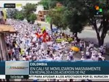 Colombia: caleños marchan en apoyo a los acuerdos de paz de La Habana