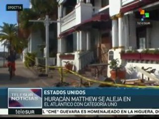 Huracán Matthew se aleja de EE.UU. hacia el Atlántico