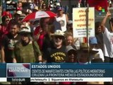 Marchan en la frontera México-EE.UU. contra políticas migratorias