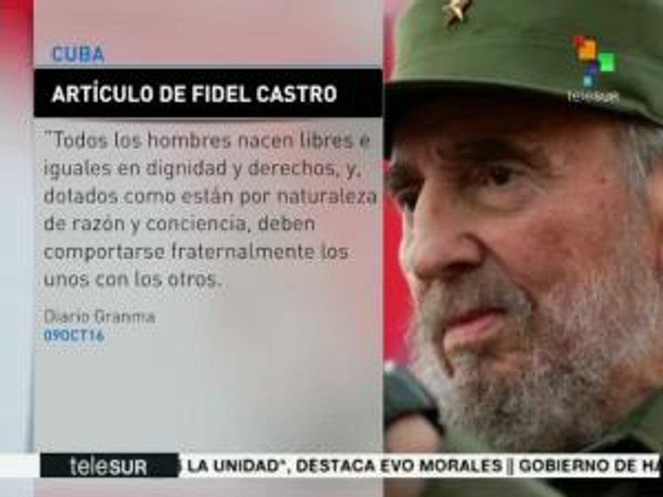 Critica Fidel Castro doble moral de EE.UU. en DDHH