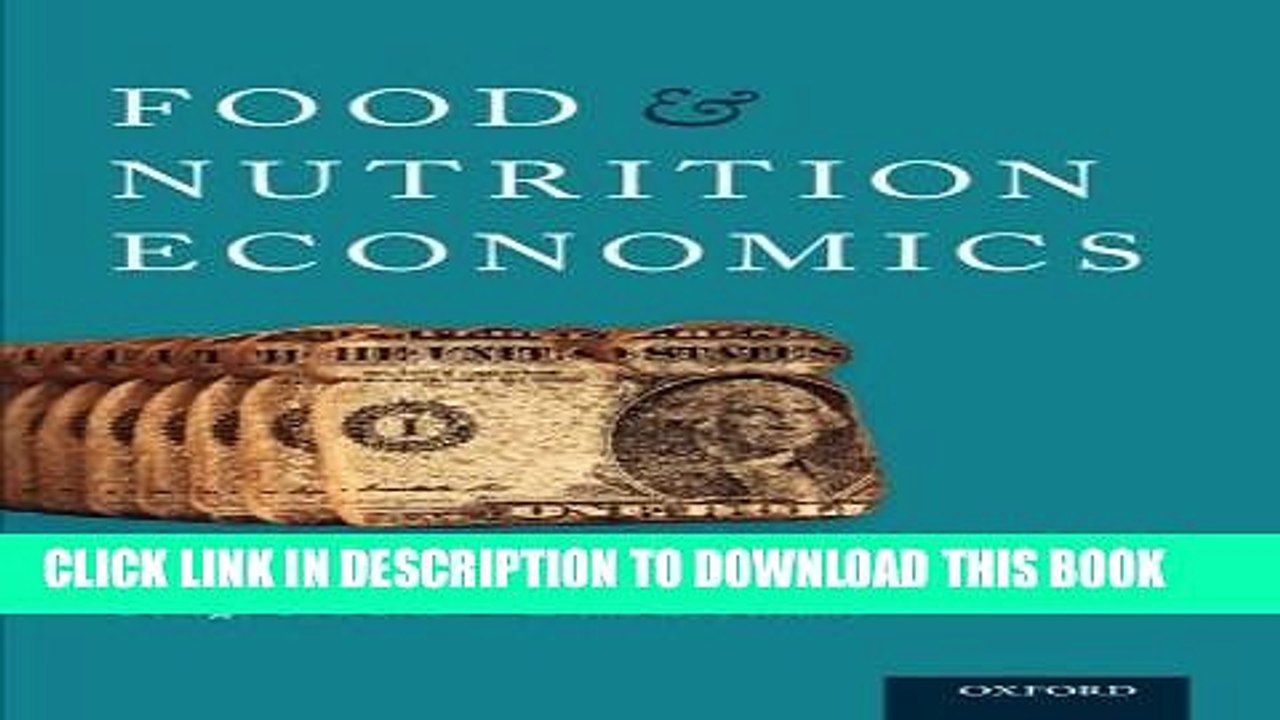 [PDF] Food and Nutrition Economics: Fundamentals for Health Sciences (Food and Public Health)