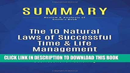 [PDF] Summary: The 10 Natural Laws of Successful Time   Life Management: Review and Analysis of