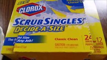 Clorox Scrub Singles Decide a Size Scouring Pads, Strong durable disposal pad that cleans well