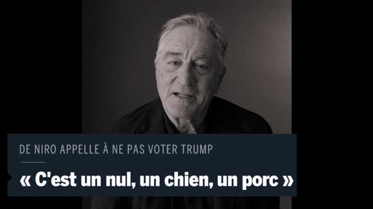 « C’est un nul, c’est un chien, c’est un porc » : de Niro appelle à ne pas voter Trump