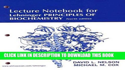 [PDF] Lehninger Principles of Biochemistry Lecture Notebook Full Collection