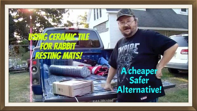 Rabbit Husbandry - Making Resting Mats for the Rabbits Out of Ceramic Tile.mp4