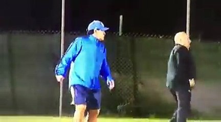 Maradona si allena sul campo centrale di Formello