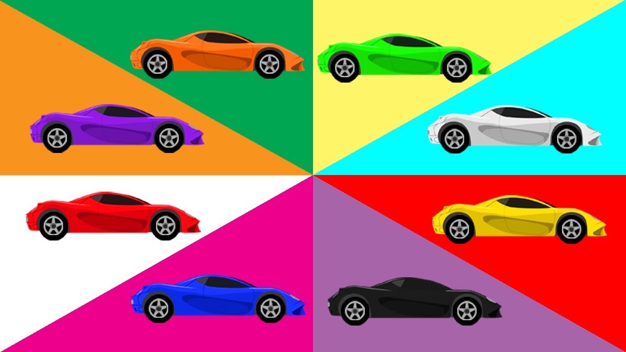 Машинки. Крошка Антошка Учим цвета с гоночными машинами Развивающий мультик