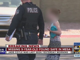 Missing 9-year-old girl found safe in Mesa