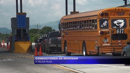 Conductores se rehusan a pagar peaje