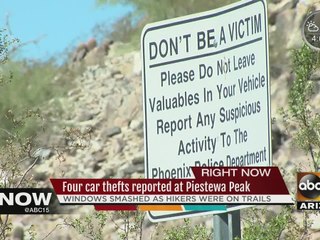 Hikers report 4 thefts at Piestewa Peak