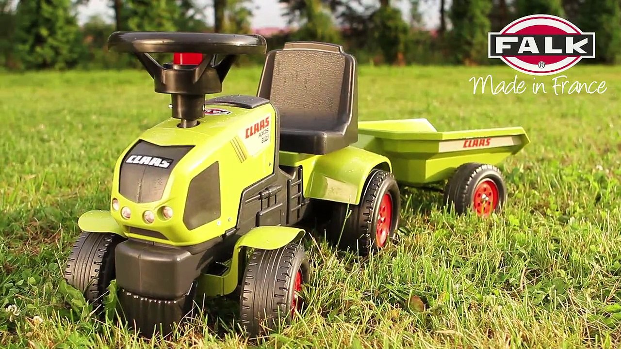 Toy foot to floor Claas Axos tractor by Falk Toys, item 1012B