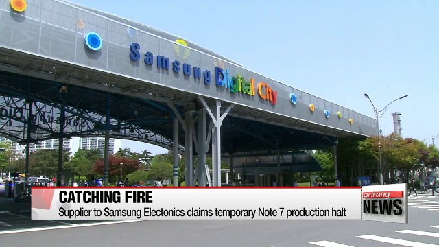 Samsung temporarily halts production of Galaxy Note 7