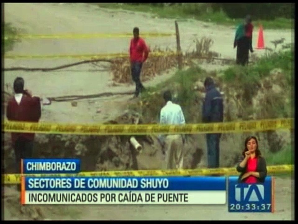 Sectores de comunidad Shuyo, incomunicados por la caída de un puente