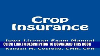 [PDF] Crop Insurance: Iowa License Exam Manual Full Online