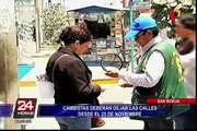 San Borja: cambistas serán retirados de las calles desde el 25 de Noviembre