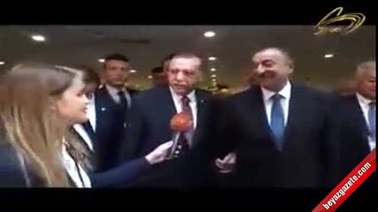 Erdoğan Aliyev arasında samimi sohbet