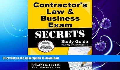 FAVORITE BOOK  Contractor s Law   Business Exam Secrets Study Guide: Contractor s Test Review for