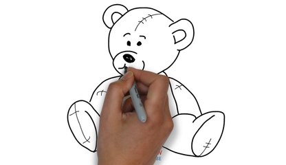 Easy Step For Kids How To Draw a Teddy Bear Broken
