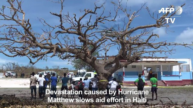 Devastation slows aid effort in Haiti