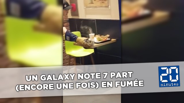 Un Samsung Galaxy Note 7 part (encore une fois) en fumée