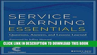 Collection Book Service-Learning Essentials: Questions, Answers, and Lessons Learned (Jossey-Bass