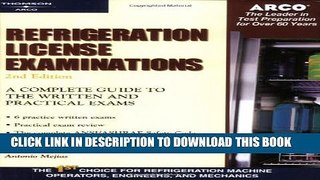 New Book Refrigeration License Examinations (Arco Professional Certification and Licensing