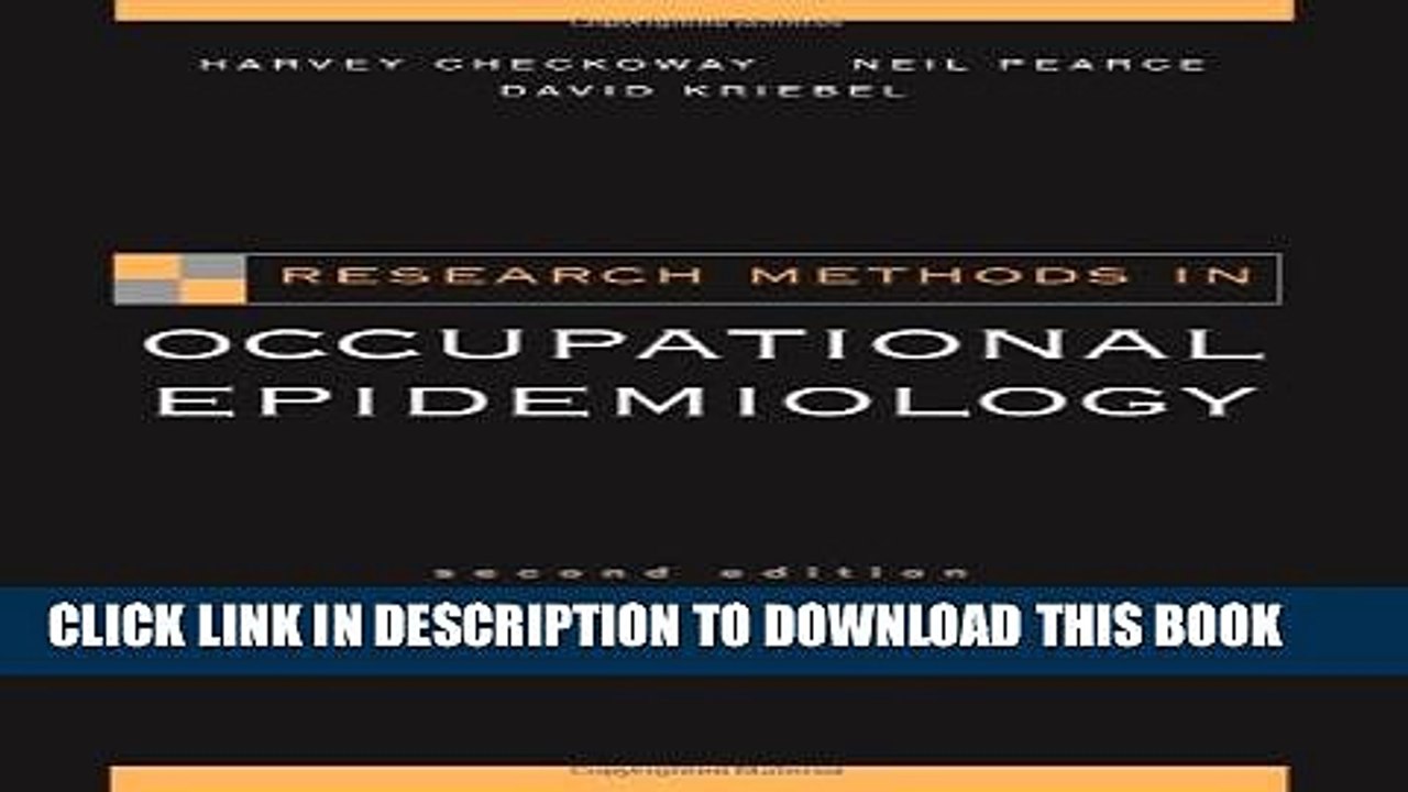 [PDF] Research Methods in Occupational Epidemiology (Monographs in Epidemiology and Biostatistics)