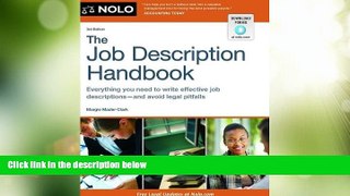 Big Deals  The Job Description Handbook  Best Seller Books Most Wanted