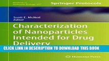 [PDF] Characterization of Nanoparticles Intended for Drug Delivery (Methods in Molecular Biology)