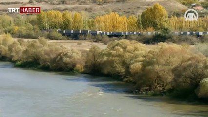 Yük treninin geçişi sırasında patlama