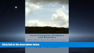 Books to Read  Civil Litigation, Evidence and Remedies: BPTC 2016-17 (bullet Point Revision