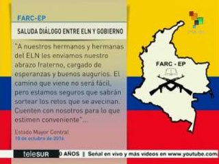 FARC-EP celebra diálogo entre gobierno colombiano y ELN