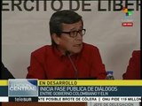 Gobierno colombiano y ELN inician fase pública de diálogos