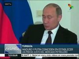 Maduro y Putin coinciden en establecer precio justo del petróleo