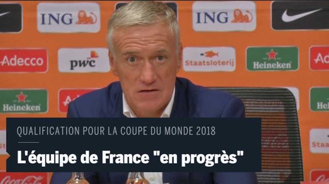 Football : l'équipe de France est en progrès , déclare Deschamps