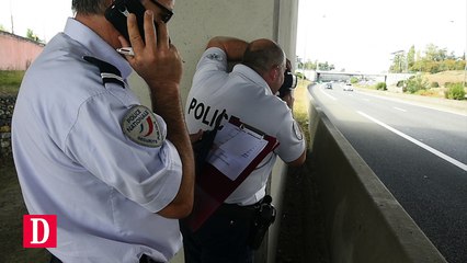 Opération sécurité routière de la police à Toulouse contre les grands excès de vitesse