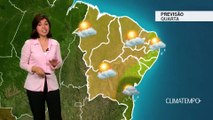 Previsão Nordeste – Chuva no litoral da Bahia