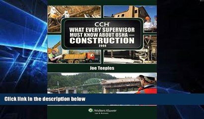 Must Have  What Every Supervisor Must Know About OSHA Construction 2008  READ Ebook Full Ebook