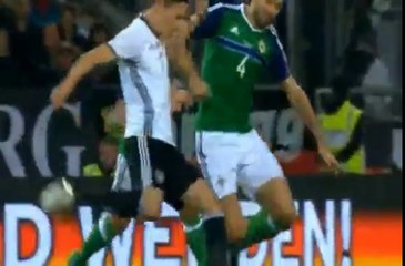 Goal Draxler. Germany 1 -0 Northern Ireland -