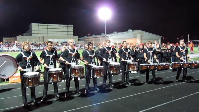 High School Drum Line Performance on Homecoming Night