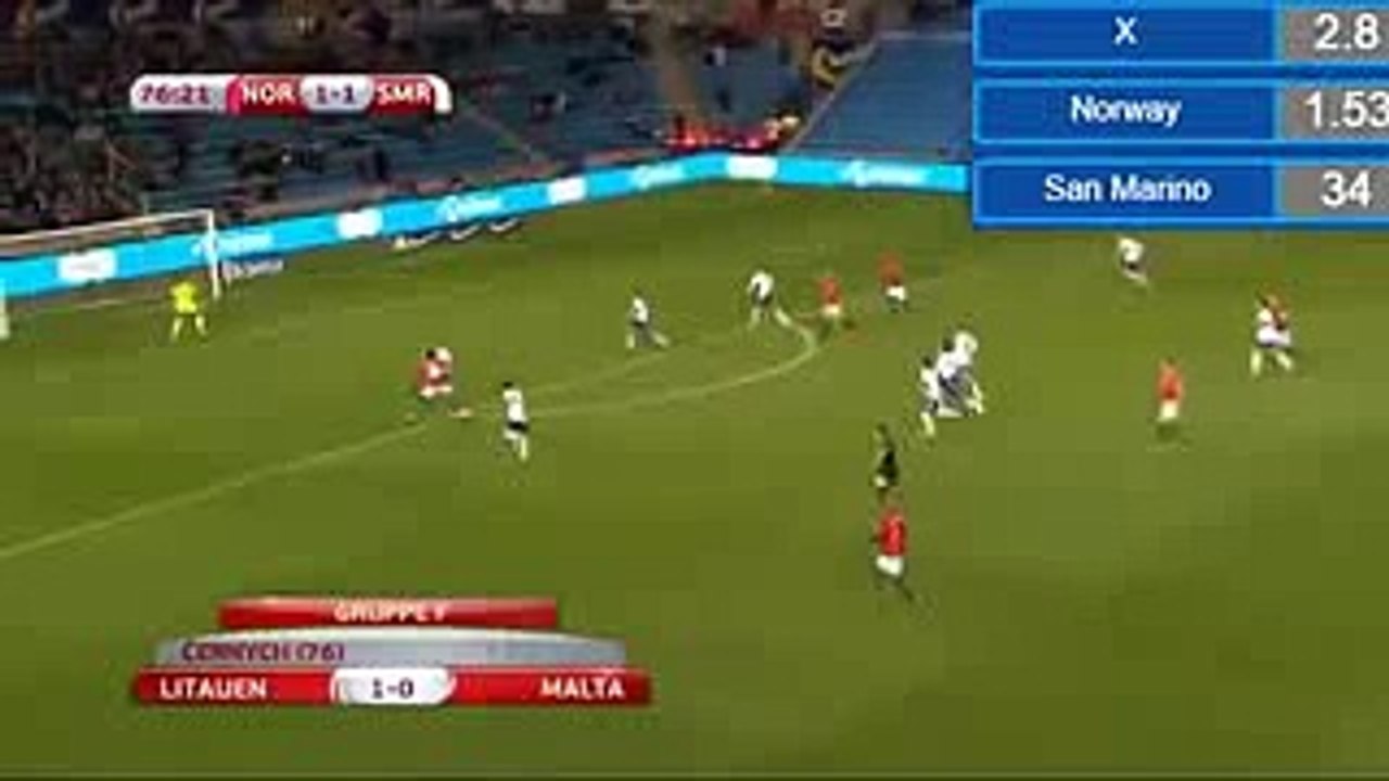 NORWAY VS SAN MARINO 4-1 Adama Diomande EPIC GOAL WC QUALIFIERS 11-10-2016