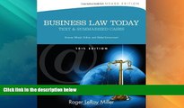 Must Have PDF  Business Law Today, Standard: Text and Summarized Cases (Miller Business Law Today