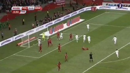 Robert Lewandowski Second  Goal HD - Poland 2-1 Armenia 11-10-2016 HD