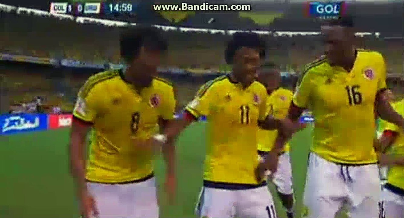 Abel Aguilar Goal - Colombia 1-0 Uruguay - 11-010-2016