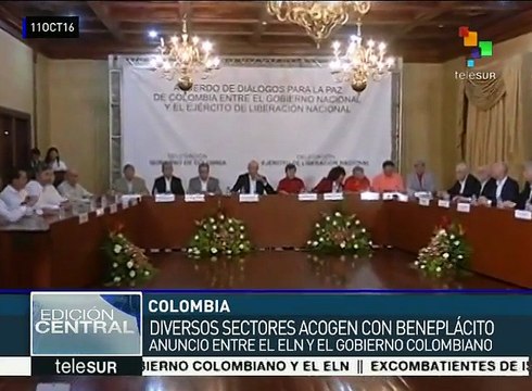 Organizaciones colombianas celebran próximo diálogo entre ELN y gob.