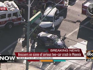 Rescuers on scene of serious crash in Phoenix